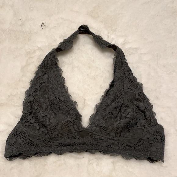 Free People Galloon Halter Lace Bralette (2 available: black & grey) - Picture 13 of 14
